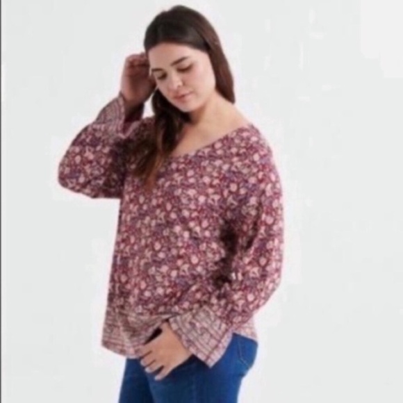 Lucky Brand Tops - NWT Lucky Brand High Low Floral Blouse